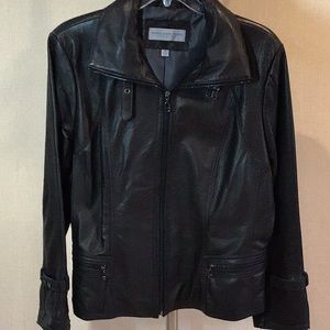 Andrew Marc Plus Size Moto Jacket